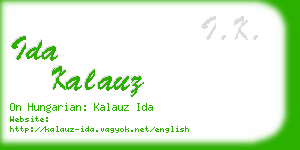 ida kalauz business card